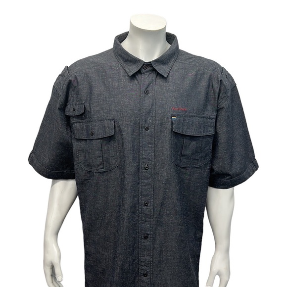 AKOO "The Weak Shall Be Eaten Only The Strong Survive" Embroidered Shirt 4XL 4X - Picture 4 of 13